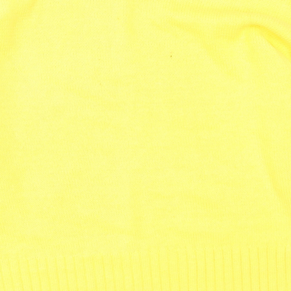 George  Womens Yellow Round Neck  Cotton Pullover Jumper Size 16