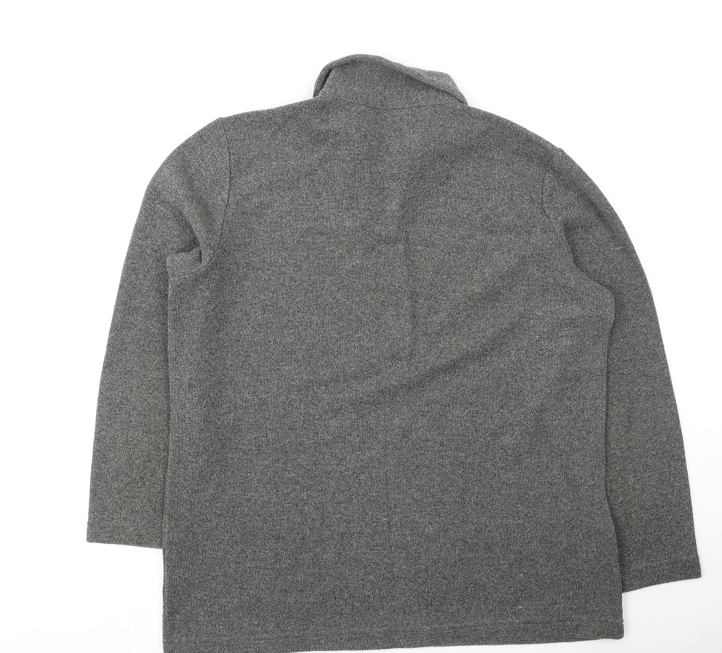 DASH Womens Grey Collared  Polyester Pullover Jumper Size 12