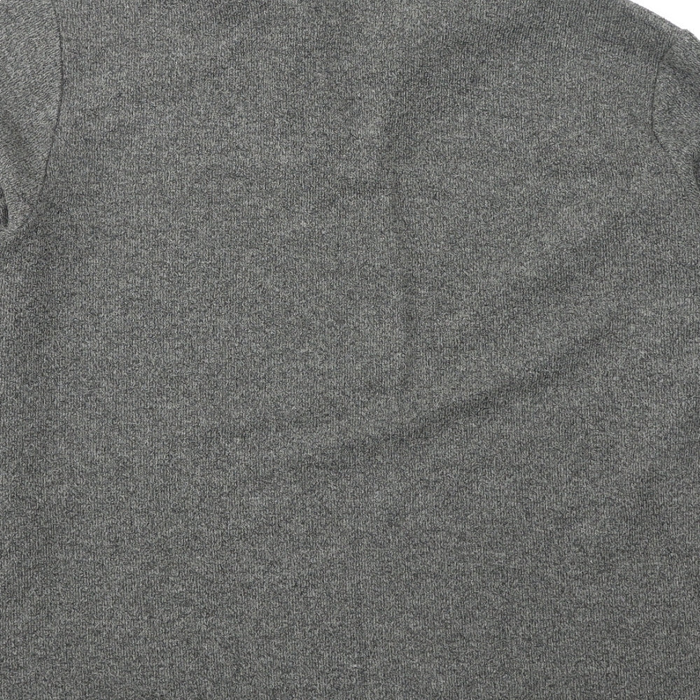 DASH Womens Grey Collared  Polyester Pullover Jumper Size 12