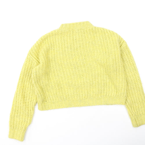 Primark  Womens Yellow Round Neck  Acrylic Pullover Jumper Size M