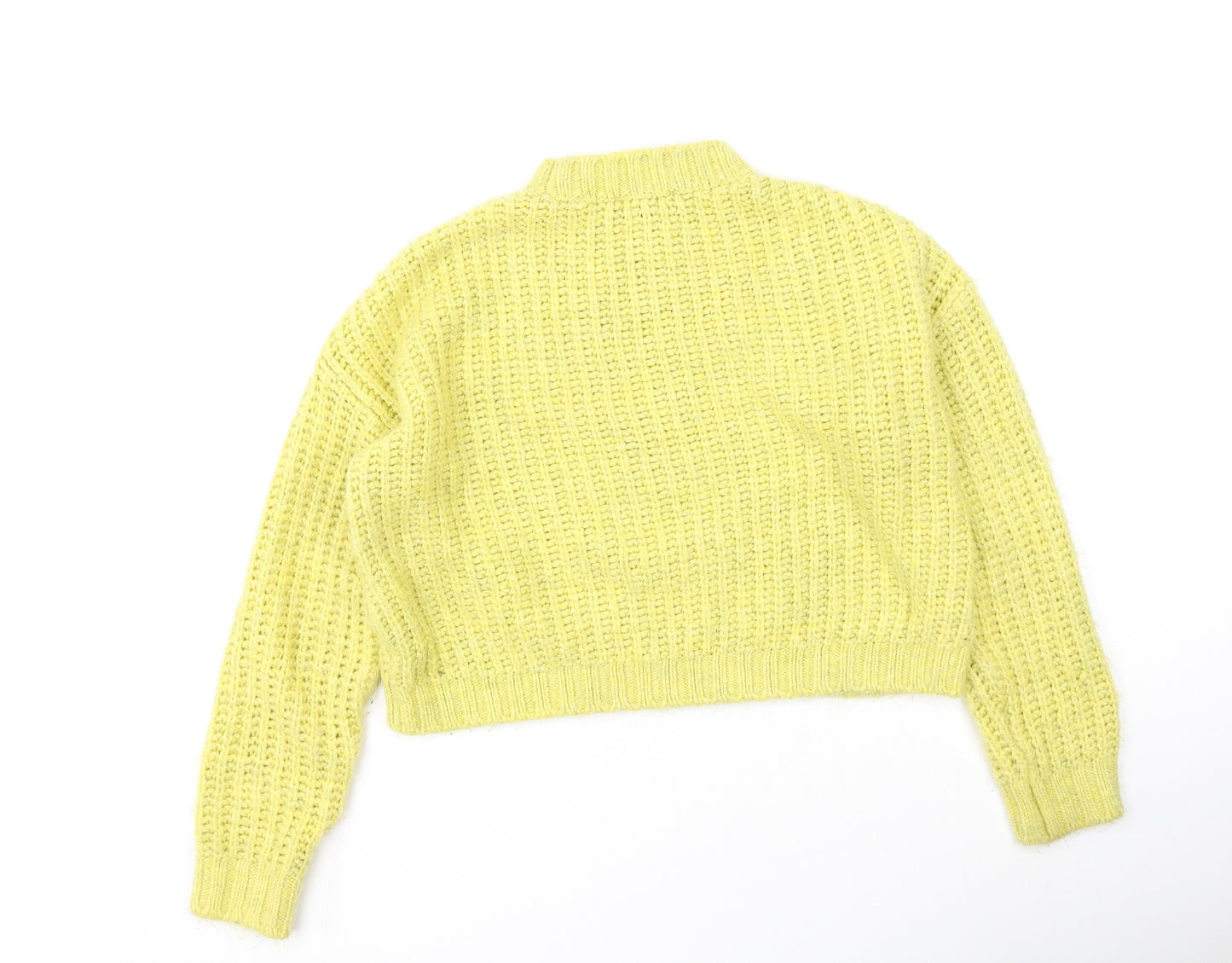 Primark  Womens Yellow Round Neck  Acrylic Pullover Jumper Size M