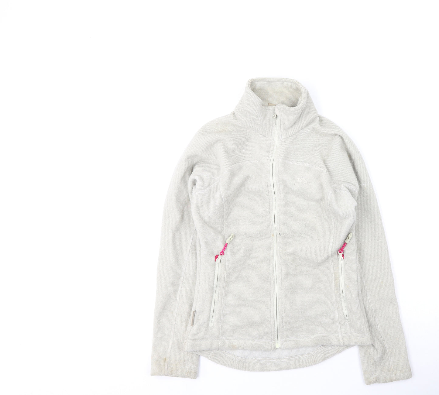 Trespass Womens Beige High Neck  Polyester Full Zip Jumper Size XS