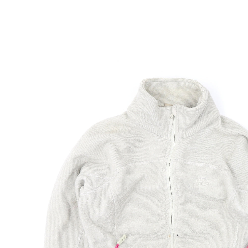 Trespass Womens Beige High Neck  Polyester Full Zip Jumper Size XS