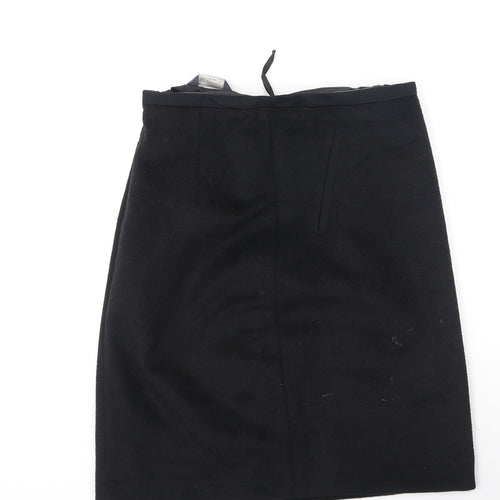 Marks and Spencer Womens Black  Polyester A-Line Skirt Size 8