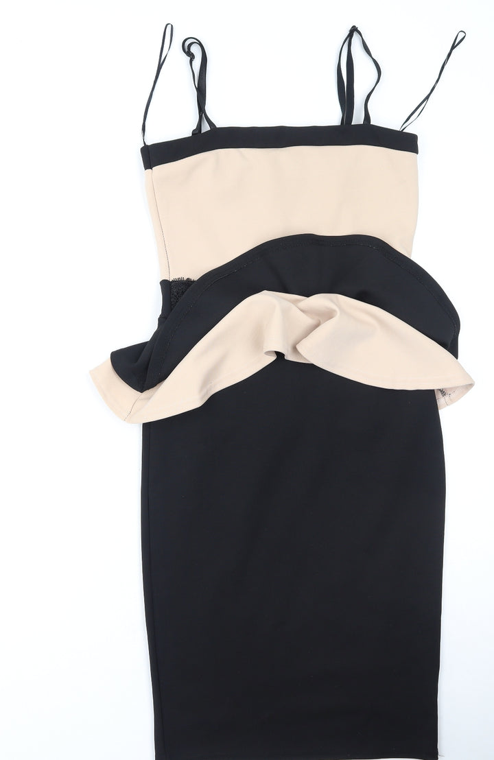 Quiz Womens Multicoloured Polyester Bodycon Size 10 Square Neck
