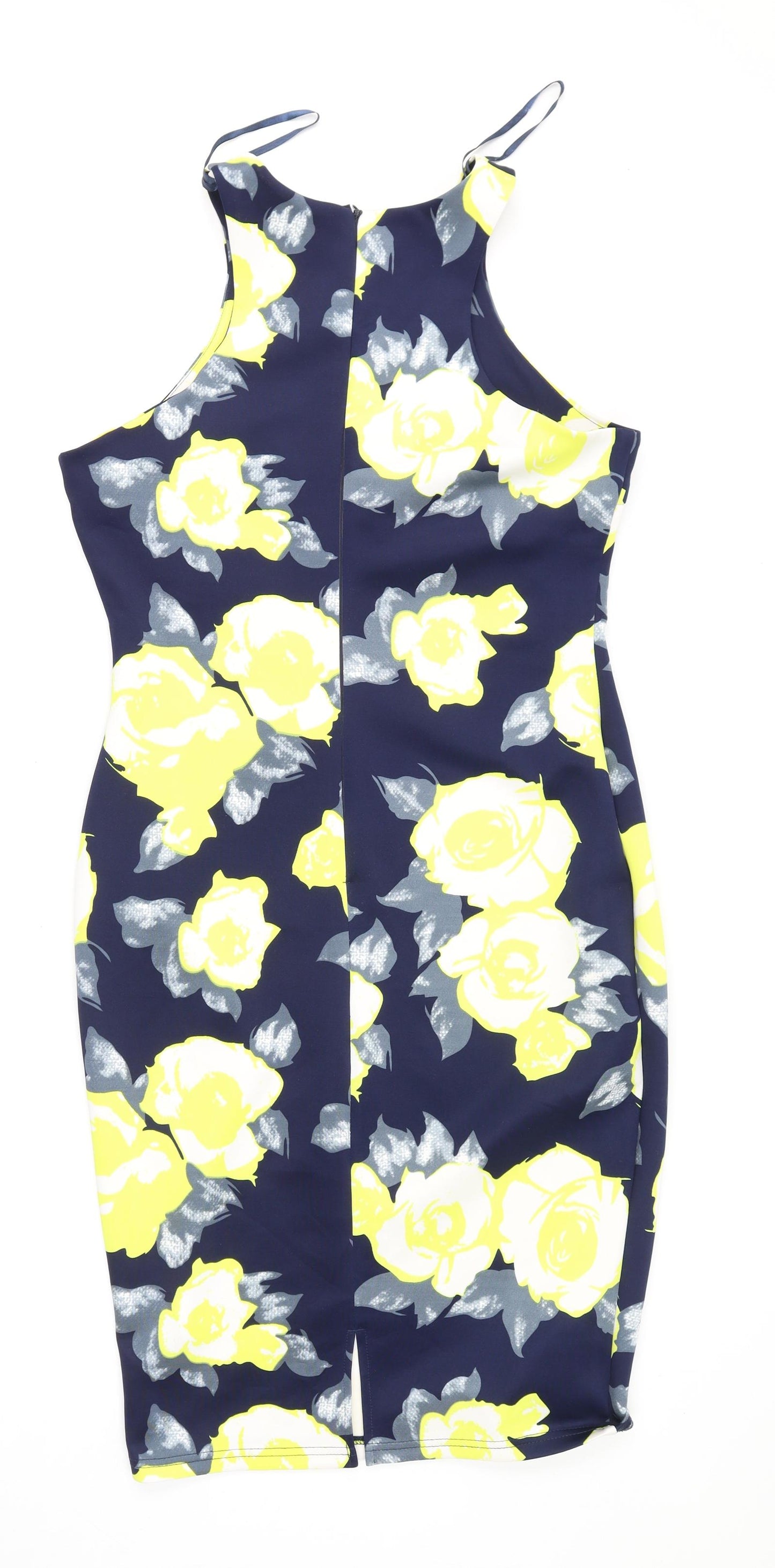 AX Paris Womens Multicoloured Floral Polyester Bodycon  Size 14  Round Neck