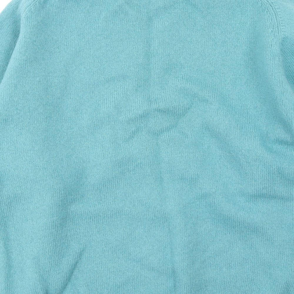 Preworn Mens Green Round Neck  Wool Pullover Jumper Size M