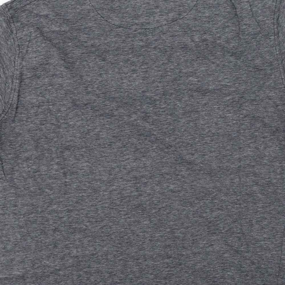 cws Mens Grey  Cotton  T-Shirt Size S V-Neck
