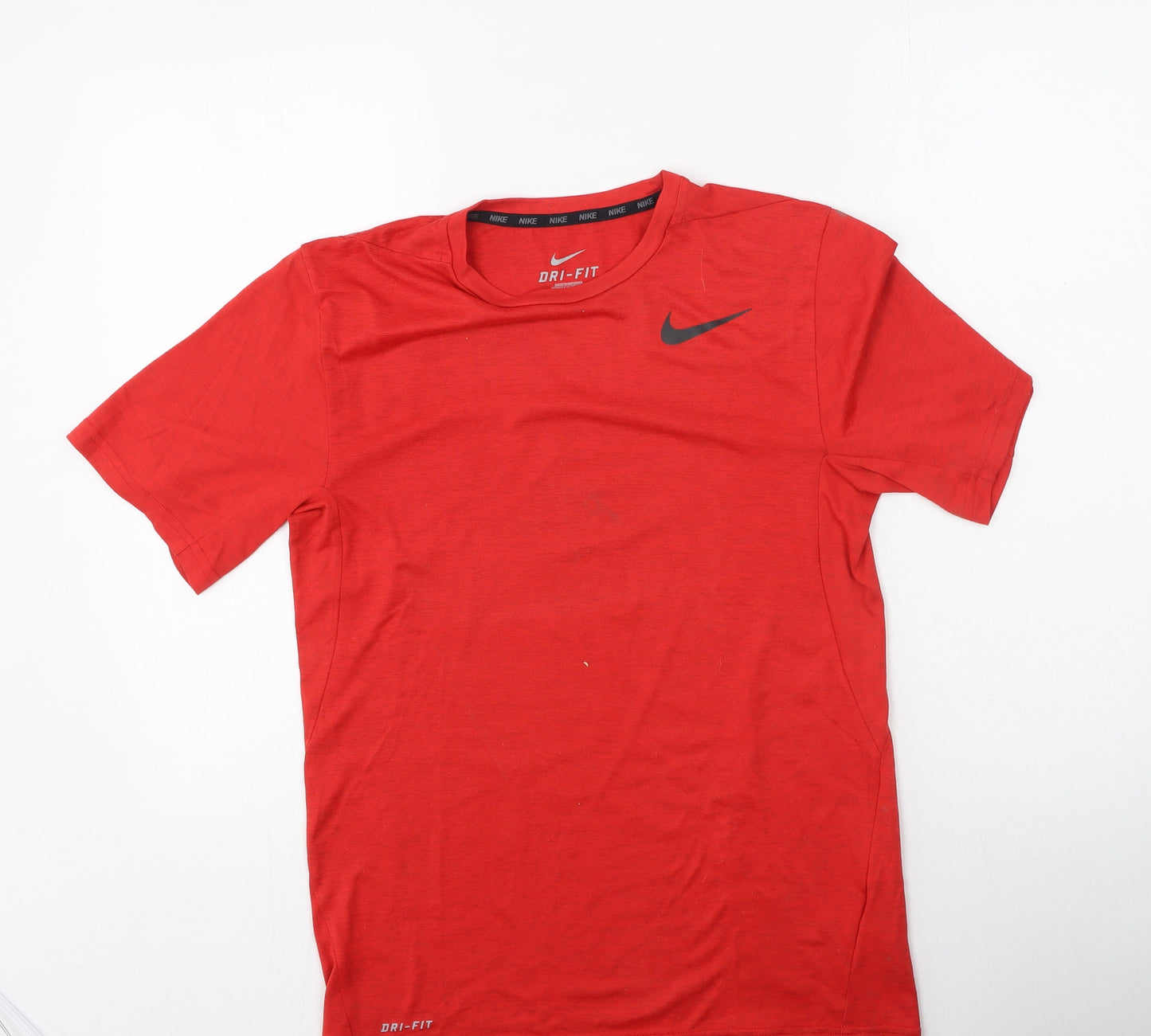 Nike  Mens Red  Polyester  T-Shirt Size S Round Neck