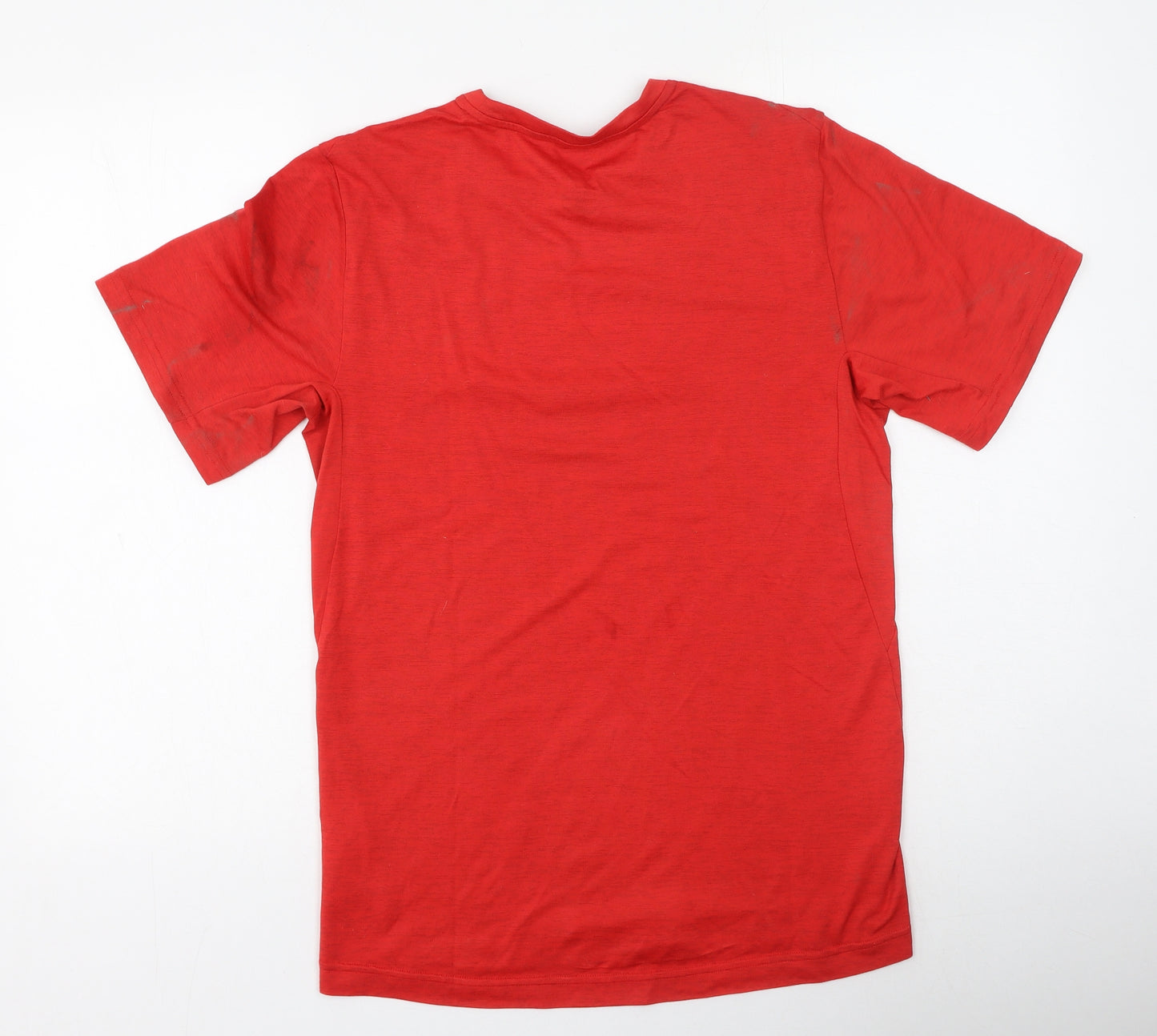 Nike  Mens Red  Polyester  T-Shirt Size S Round Neck