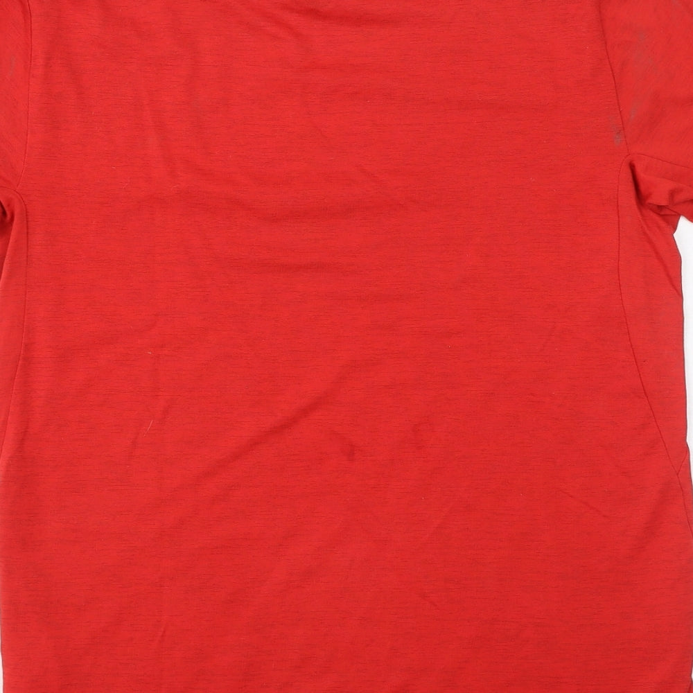 Nike  Mens Red  Polyester  T-Shirt Size S Round Neck