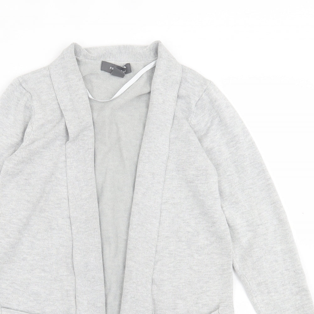 Primark Womens Grey V-Neck  Viscose Cardigan Jumper Size 2XS