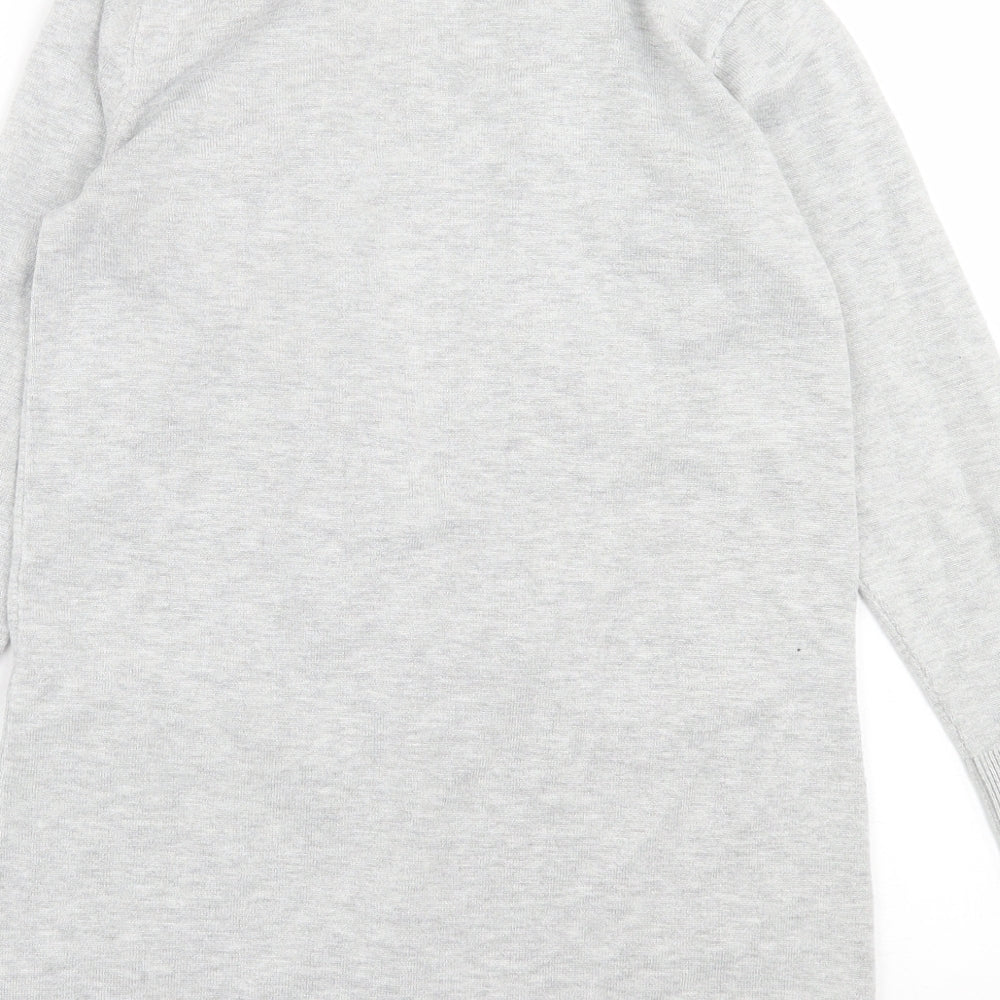 Primark Womens Grey V-Neck  Viscose Cardigan Jumper Size 2XS