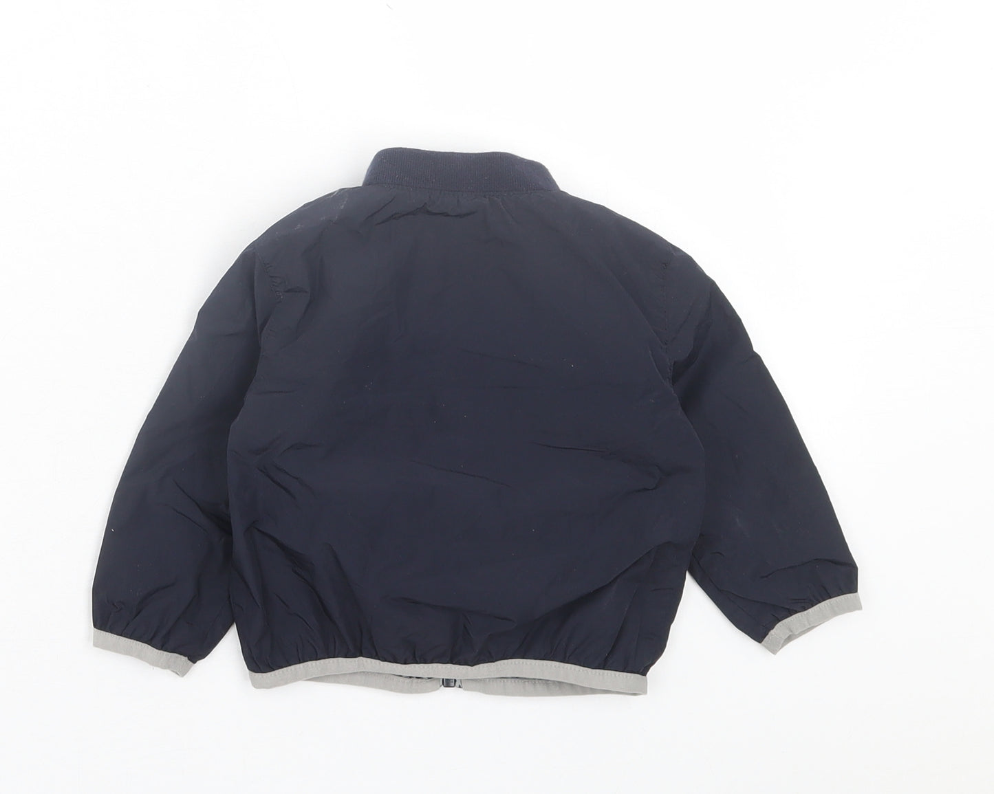 ARMANI Boys Blue   Jacket  Size 6-9 Months   Zip - Reversible