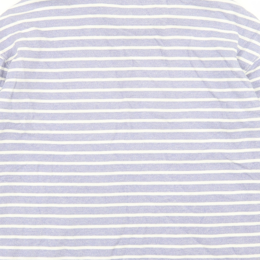 Joules Womens Blue Striped Cotton Pullover Sweatshirt Size 12  Pullover