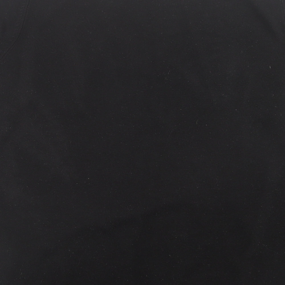 Marks and Spencer Womens Black V-Neck  Acrylic Pullover Jumper Size 12