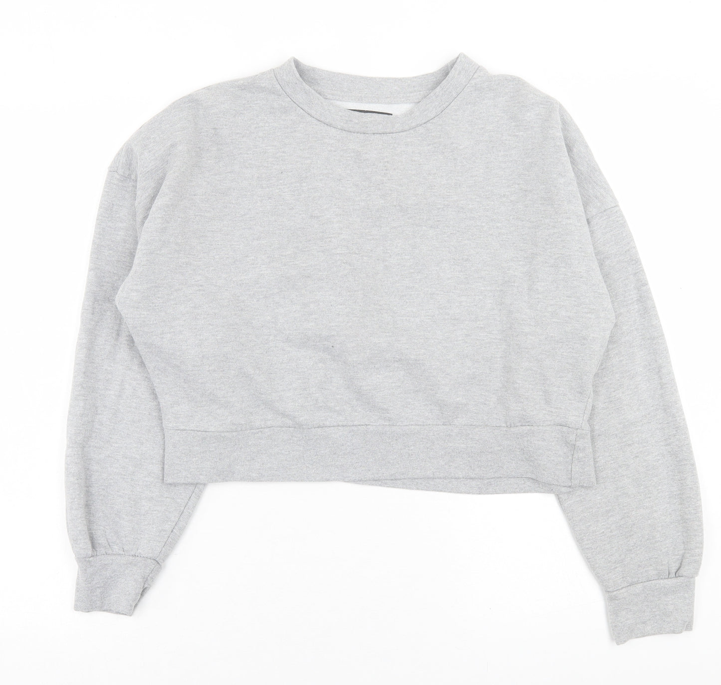 Fluid Womens Grey  Cotton Pullover Sweatshirt Size L  Pullover