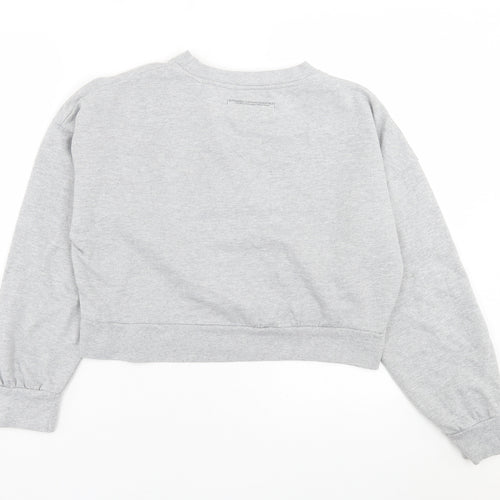 Fluid Womens Grey  Cotton Pullover Sweatshirt Size L  Pullover