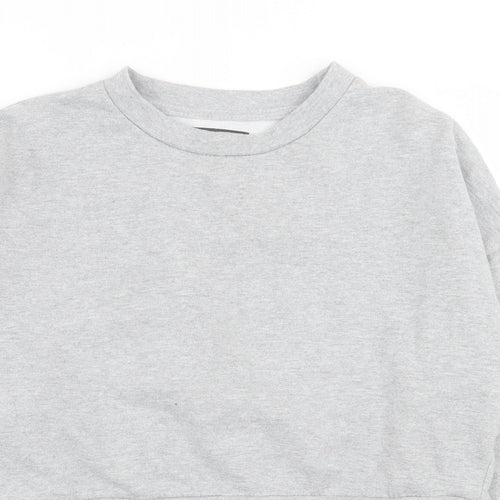 Fluid Womens Grey  Cotton Pullover Sweatshirt Size L  Pullover