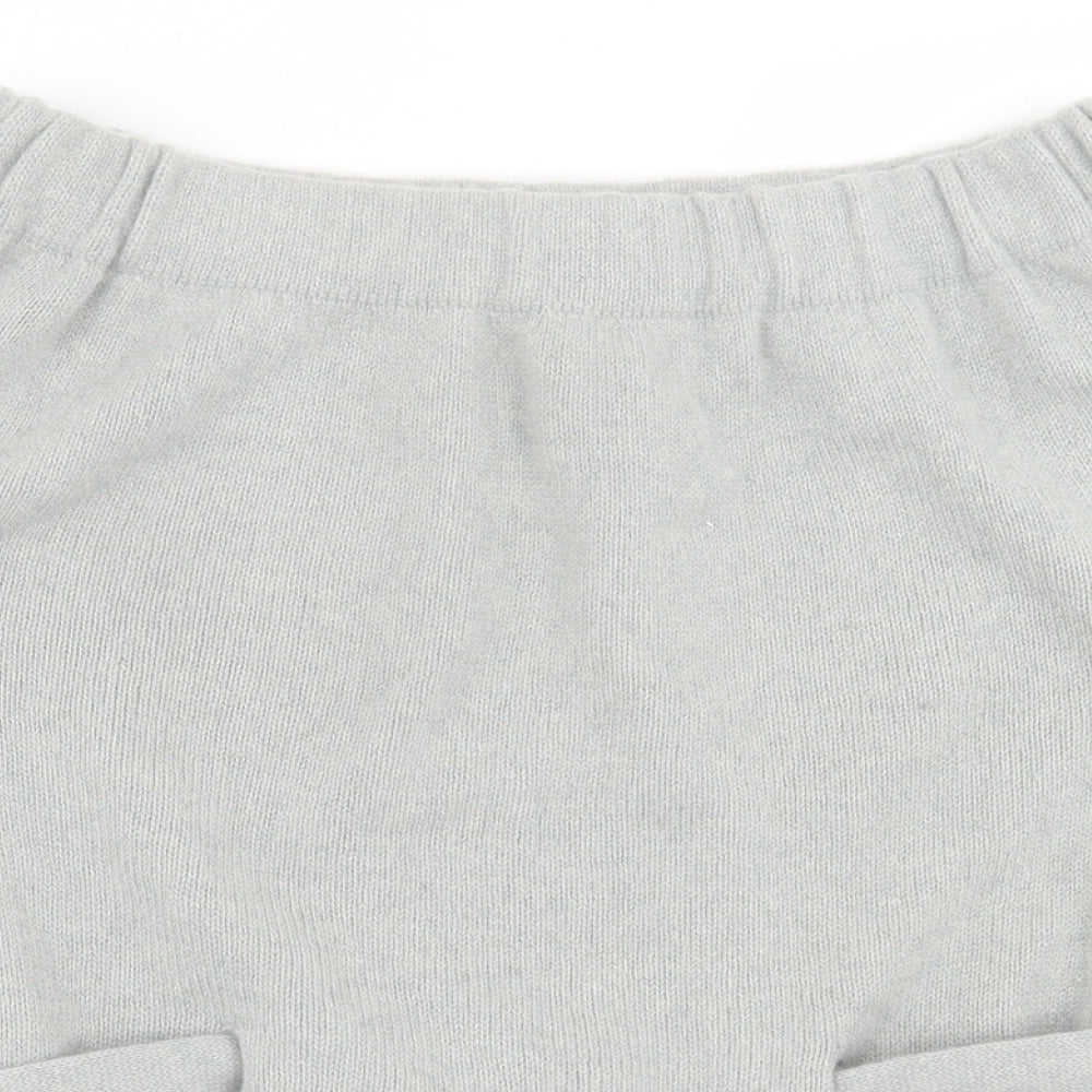 DTLM Womens Grey  Cashmere Basic T-Shirt Size 14 Boat Neck