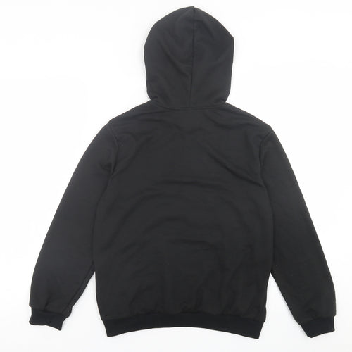SheIn Boys Black  Cotton Pullover Hoodie Size 11-12 Years  Pullover