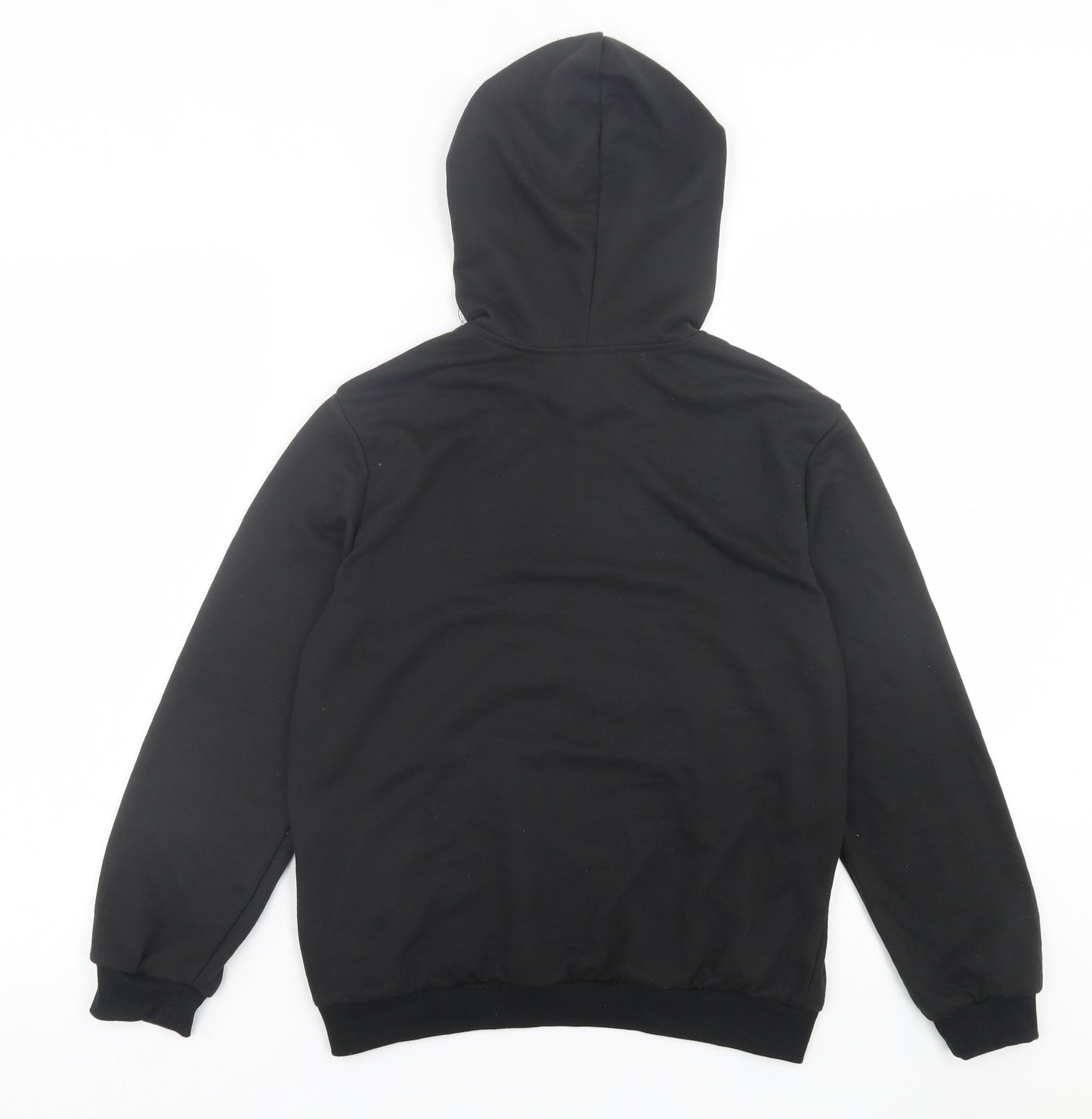 SheIn Boys Black  Cotton Pullover Hoodie Size 11-12 Years  Pullover