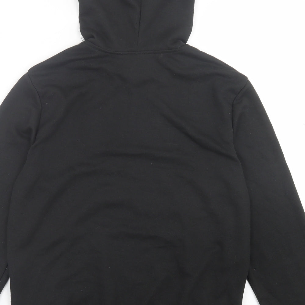 SheIn Boys Black  Cotton Pullover Hoodie Size 11-12 Years  Pullover