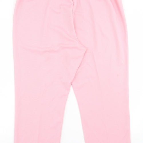 Damart Womens Pink  Polyester Trousers  Size 22 L25 in Regular