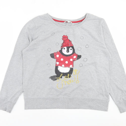 Peacocks Womens Grey  Cotton Pullover Sweatshirt Size L  Pullover