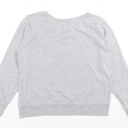 Peacocks Womens Grey  Cotton Pullover Sweatshirt Size L  Pullover