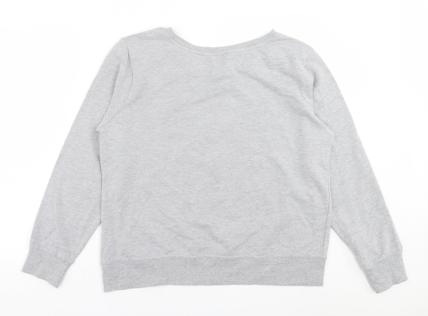 Peacocks Womens Grey  Cotton Pullover Sweatshirt Size L  Pullover