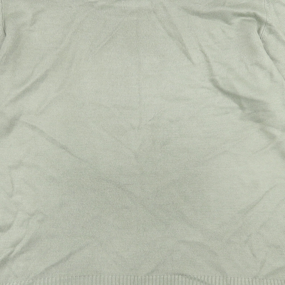 Original Womens Green Boat Neck  Acrylic Pullover Jumper Size 16