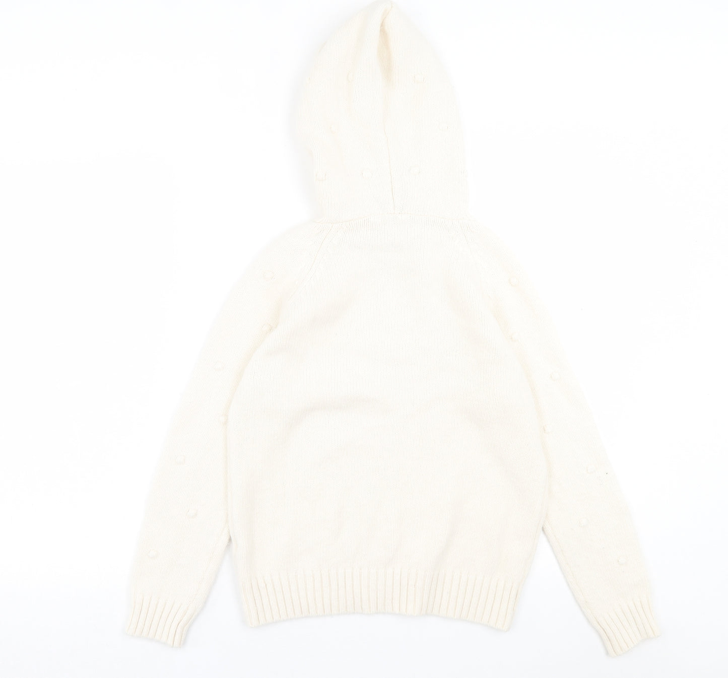 Falmer  Womens Ivory  Acrylic Pullover Hoodie Size M  Pullover