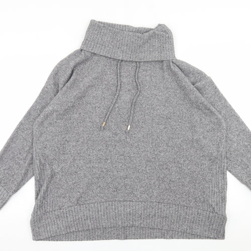 F&F Womens Grey Roll Neck  Polyester Pullover Jumper Size 20