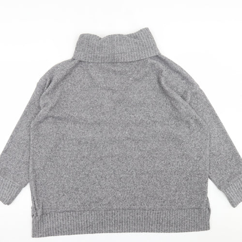F&F Womens Grey Roll Neck  Polyester Pullover Jumper Size 20