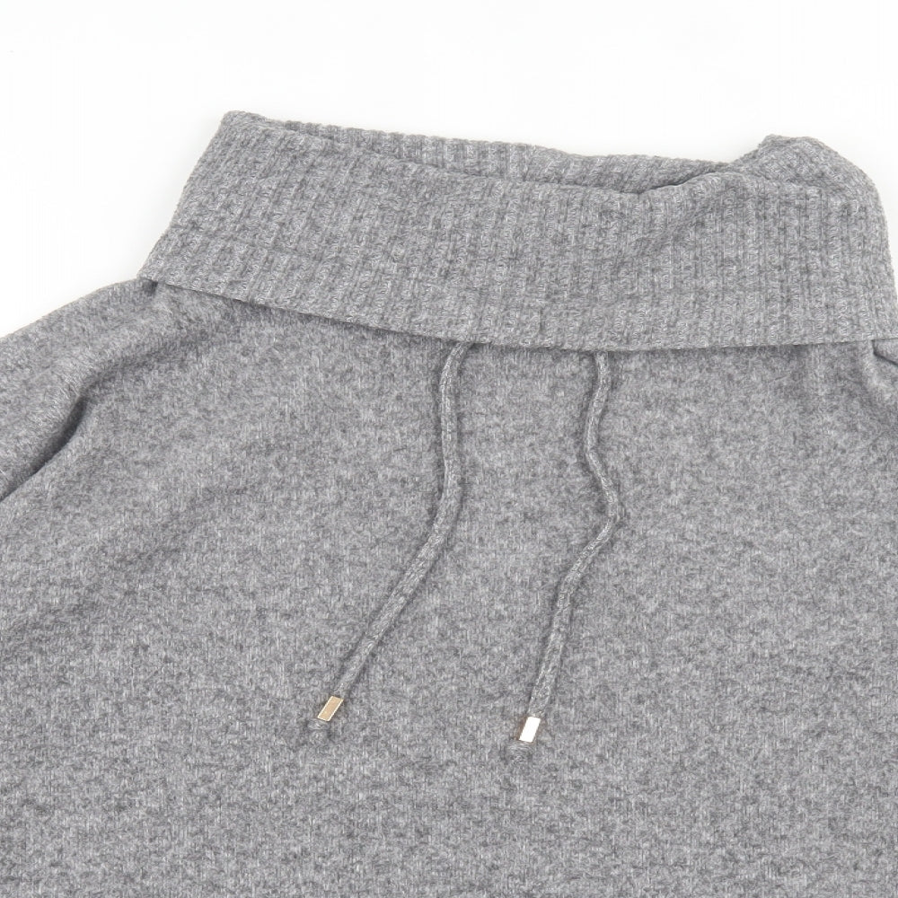 F&F Womens Grey Roll Neck  Polyester Pullover Jumper Size 20