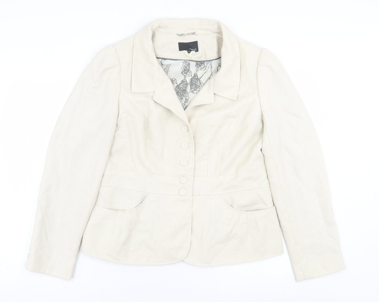NEXT Womens Beige   Jacket Blazer Size 16  Button