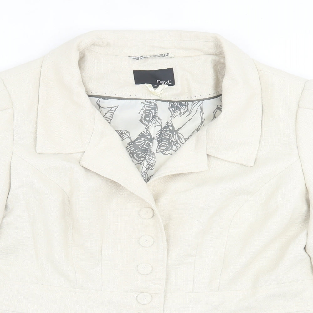 NEXT Womens Beige   Jacket Blazer Size 16  Button