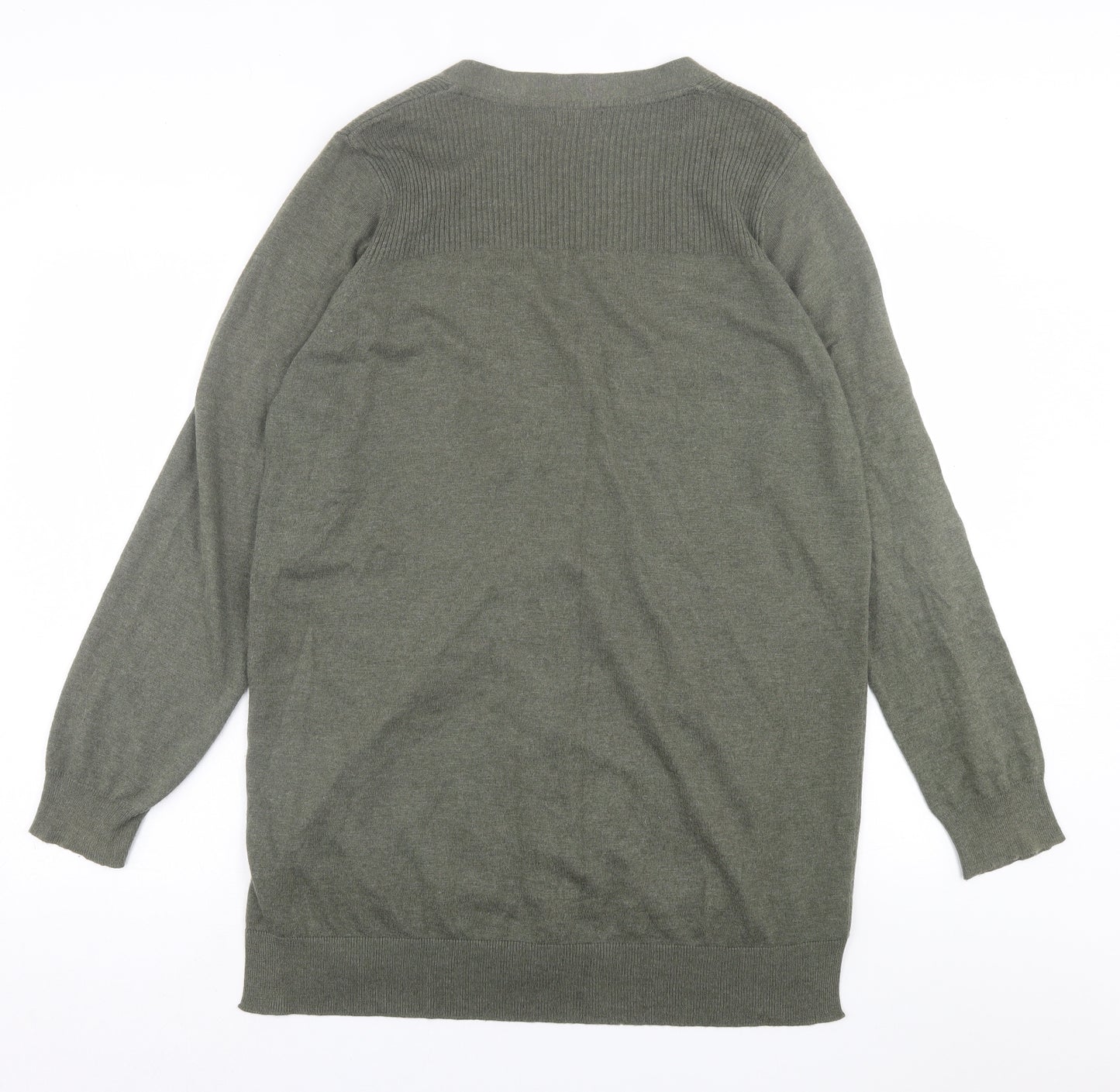 F&F Womens Green V-Neck  Polyamide Cardigan Jumper Size 20