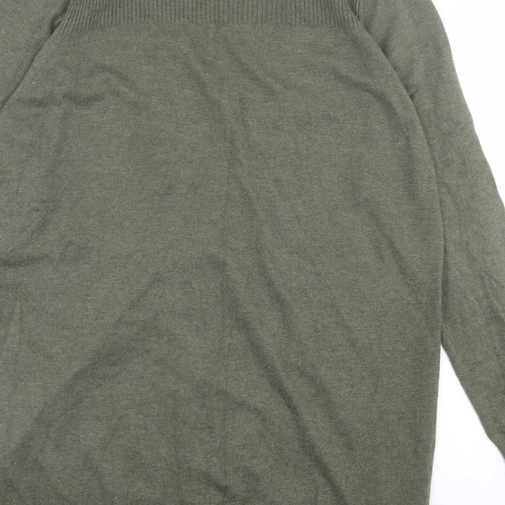 F&F Womens Green V-Neck  Polyamide Cardigan Jumper Size 20