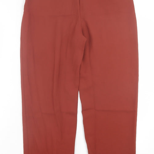 Autograph Womens Brown  Polyester Trousers  Size 8 L28 in Regular Hook & Eye