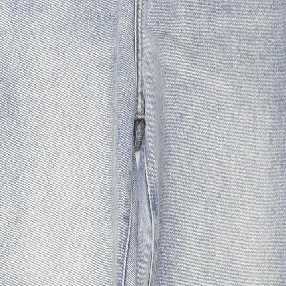 Redial Womens Blue  Cotton Straight Jeans Size 10 L32 in Regular Button