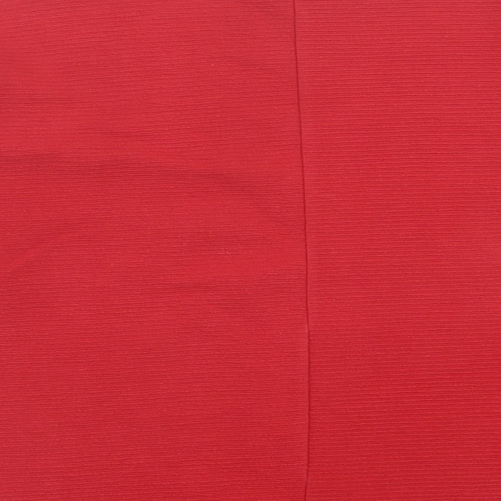 Zara Girls Red Crew Neck  Cotton Pullover Jumper Size 13-14 Years  Pullover