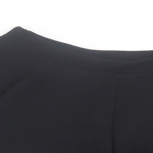 Boohoo Womens Black  Polyester Boyfriend Shorts Size 10 L3 in Regular Pull On