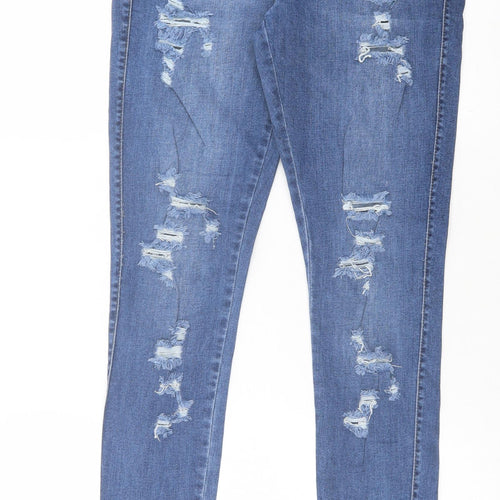 EMULATE Womens Blue  Cotton Skinny Jeans Size 34 in L32 in Regular Button