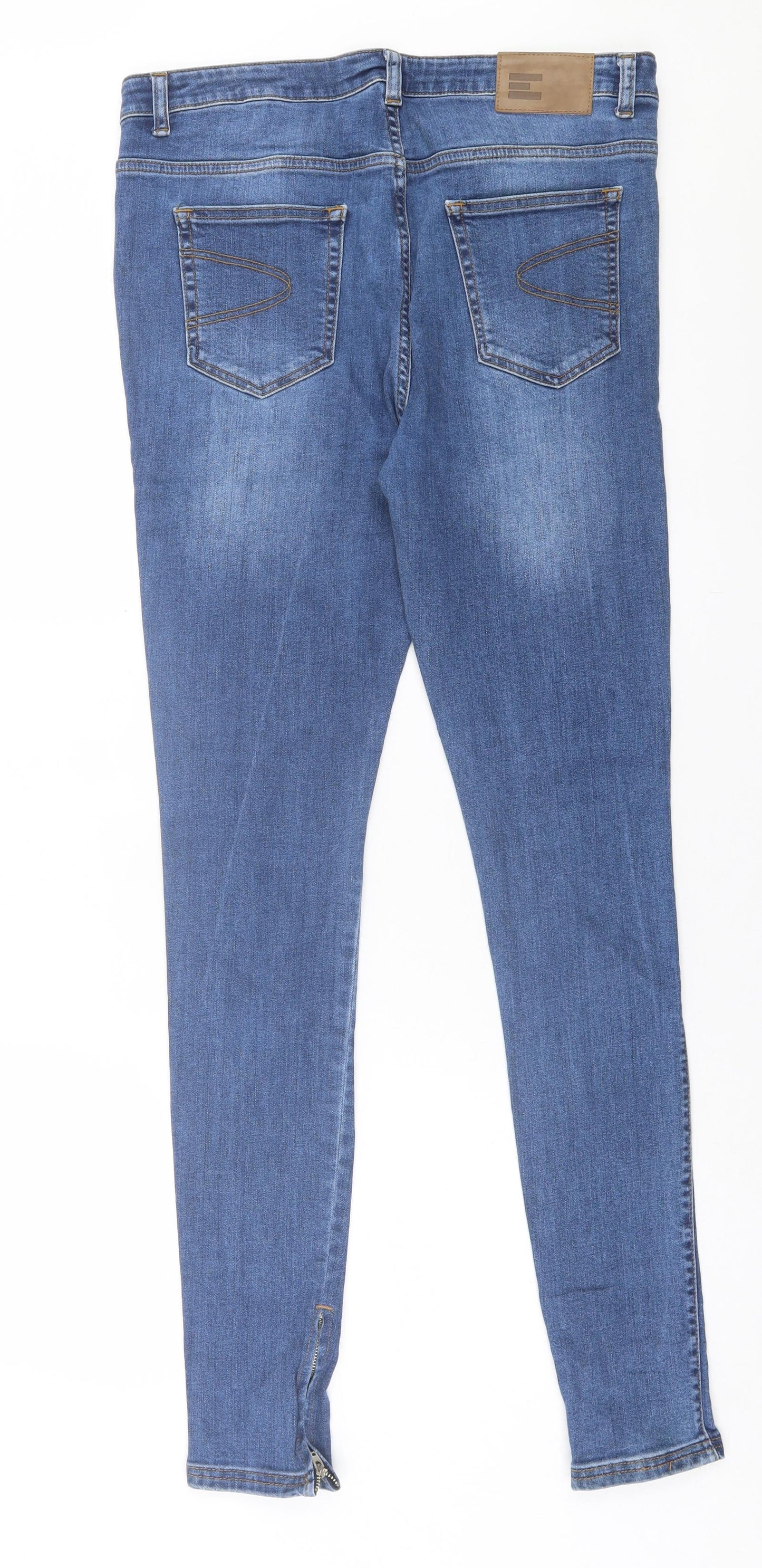 EMULATE Womens Blue  Cotton Skinny Jeans Size 34 in L32 in Regular Button