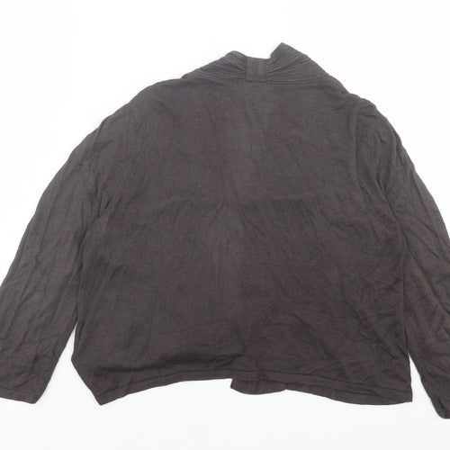 Wallis Womens Brown V-Neck  Viscose Cardigan Jumper Size L