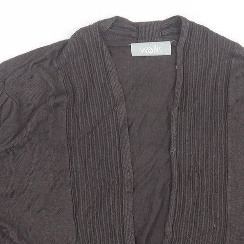 Wallis Womens Brown V-Neck  Viscose Cardigan Jumper Size L