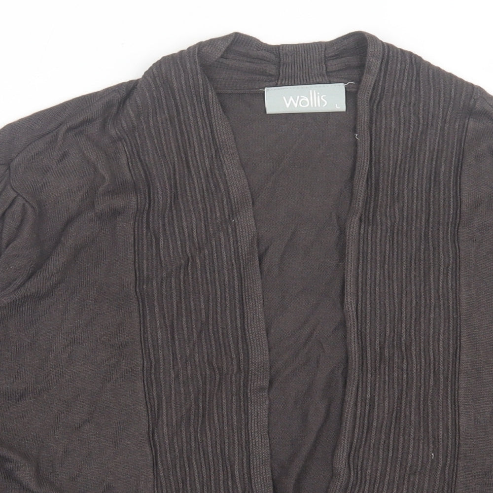 Wallis Womens Brown V-Neck  Viscose Cardigan Jumper Size L