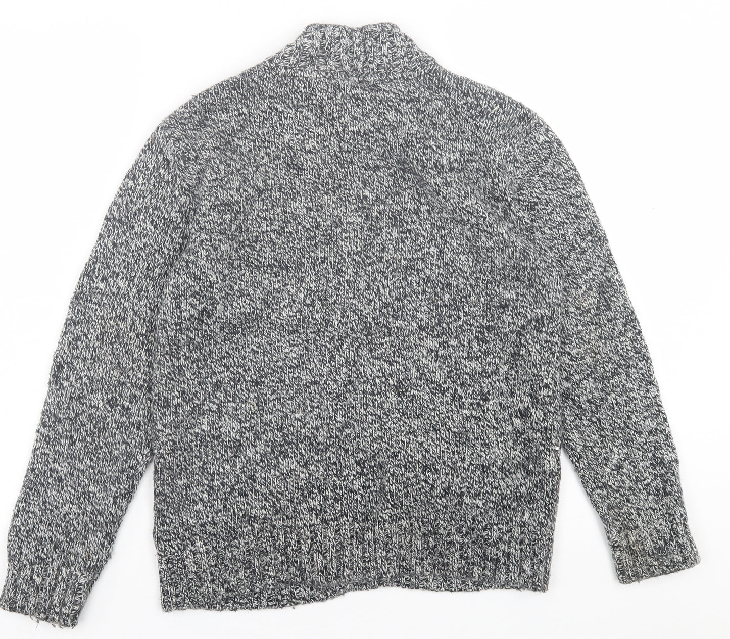Gap Boys Grey High Neck  Cotton Cardigan Jumper Size 10-11 Years  Button